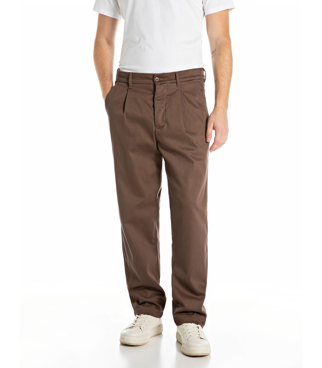 リラックスレギュラーフィットコットンツイルパンツ